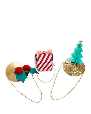 Meri Meri 6 Pk. Mixed Christmas Party Hats In Multi