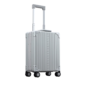 Aleon 20 Aluminum Vertical Spinner Carry On Suitcase In Silver