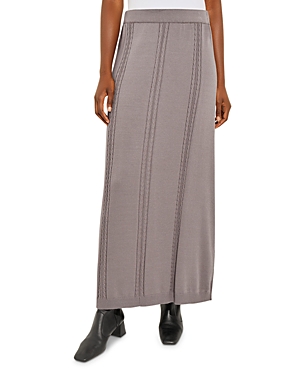 Misook Cable Stripe Soft Knit Maxi Skirt