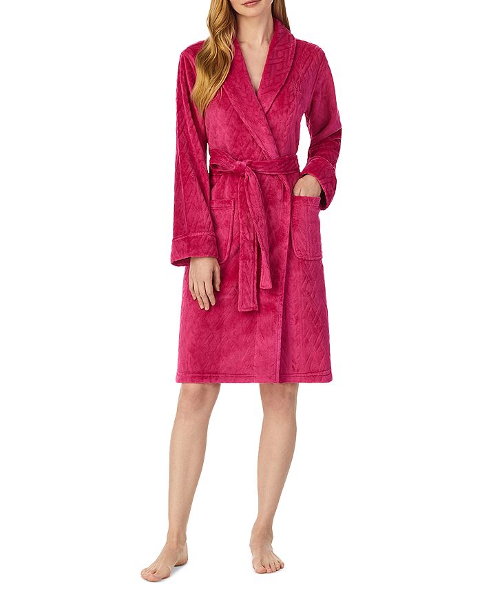 Ralph Lauren Shawl Collar Clipped Robe Bloomingdale s