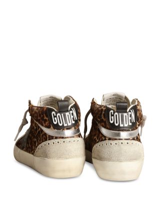 Women's Mid Star Horsy Almond Toe Animal Print Sneakers