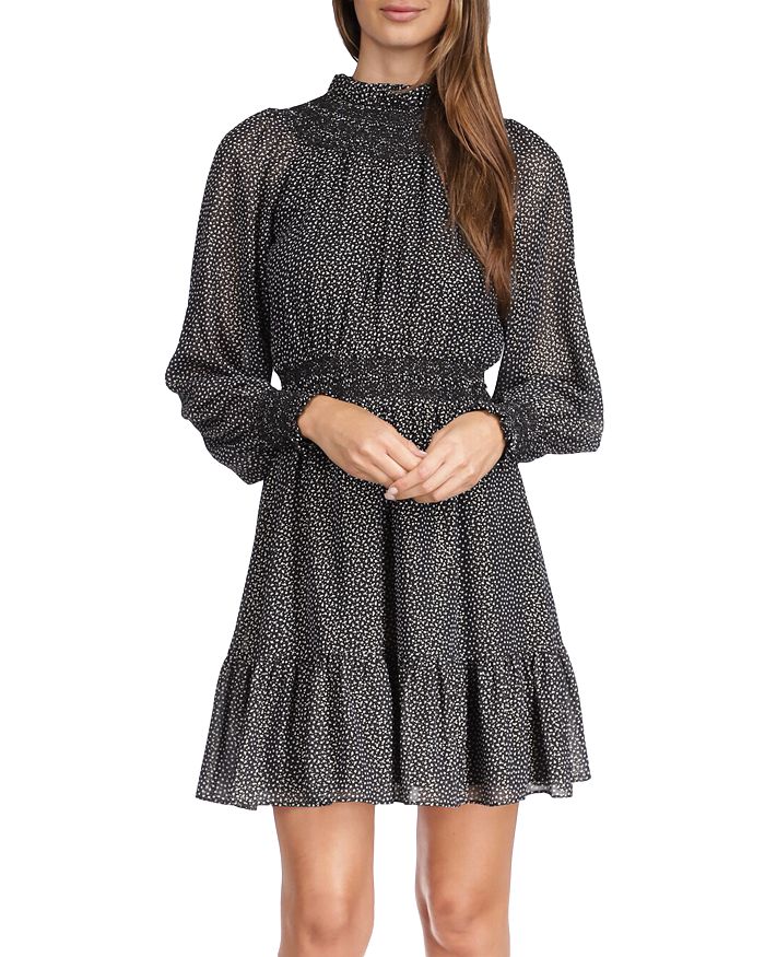Michael Kors Dot Print Smocked Dress | Bloomingdale's
