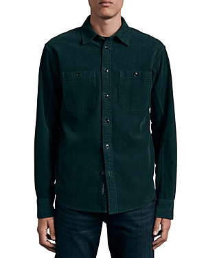 Shop Rag & Bone Gus Corduroy Shirt In Dark Green