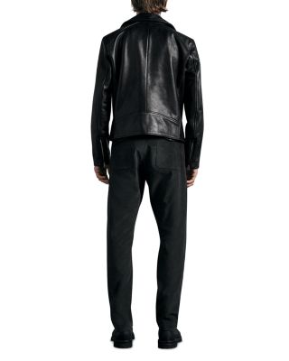 rag & bone Buzz Leather Relaxed Fit Biker Jacket | Bloomingdale's Men