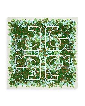 Tory Burch - Monogram Rayure Fleurie Square Scarf
