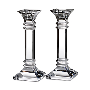 Marquis/waterford Marquis By Waterford Treviso 8 Candlesticks, Set Of 2 In Clear