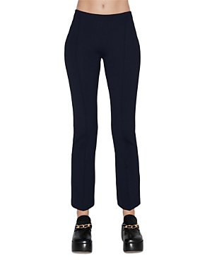 Rosetta Getty Stovepipe Scuba Double-knit Straight Pants In Black