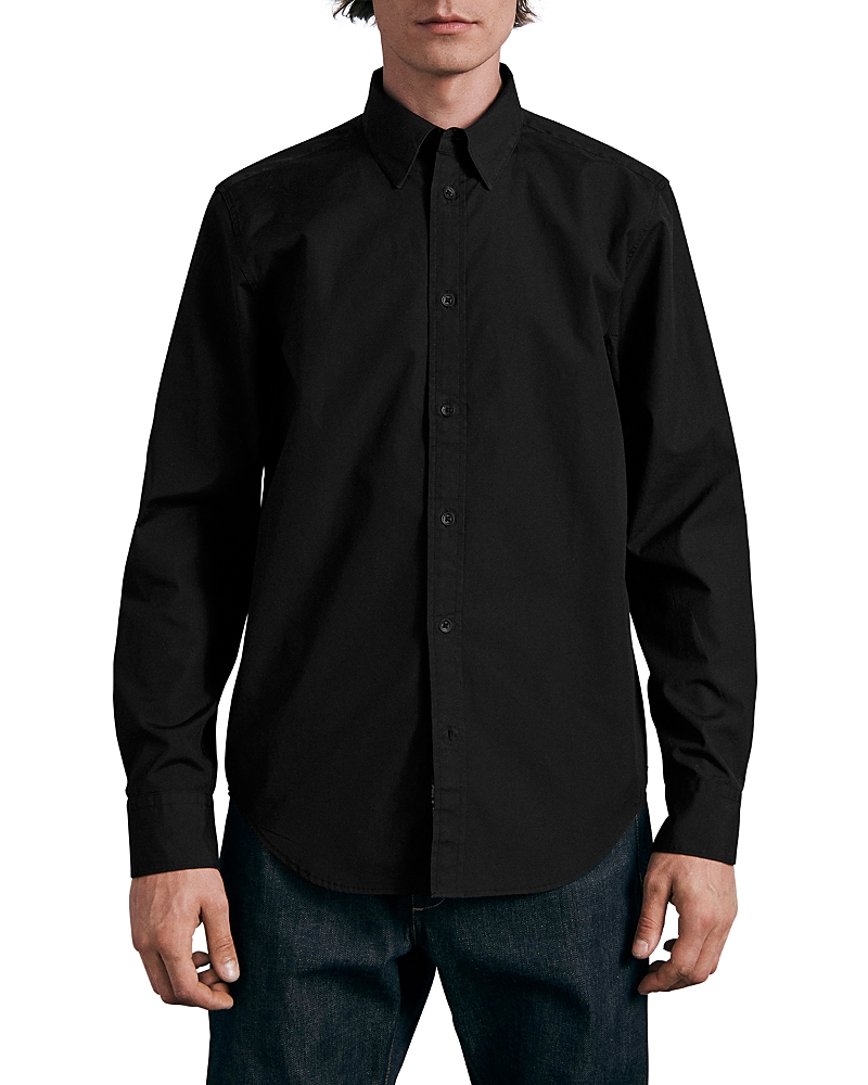 Rag & Bone Icons Zac 365 Slim-fit Cotton-poplin Shirt In Black