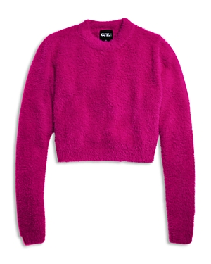 Katiejnyc Girls' Mara Sweater - Big Kid In Hot Pink