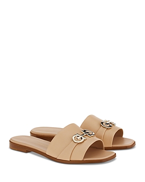 Ferragamo Women's Oria Gancini Slide Sandals In Petalo