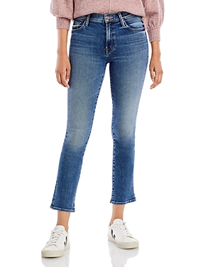 Mother The Insider Flood Mid Rise Ankle Slim Jeans In Playing