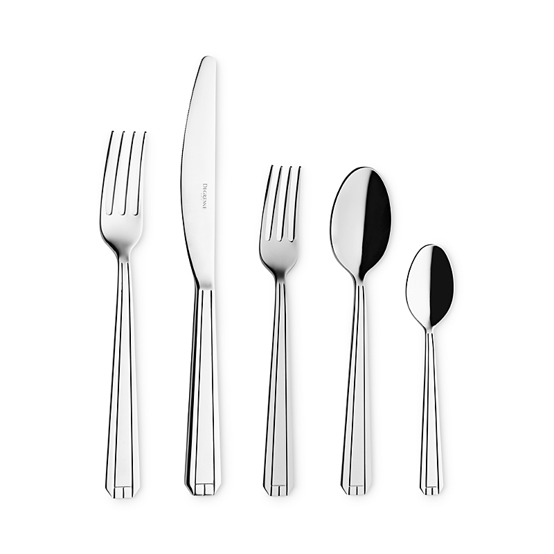 Shop Degrenne Paris Normandy 5-piece Place Setting In Silver