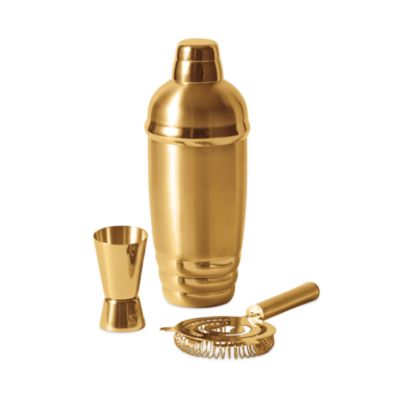 Tuscany Classics Gold Tone Cocktail Shaker Set