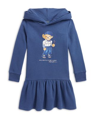 Girls' Polo Bear Fleece Hooded Dress - Little Kid
