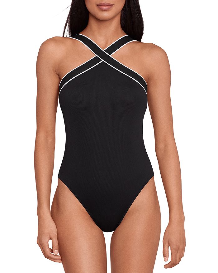 Zip-up Monogram One-Piece Swimsuit - Ready to Wear