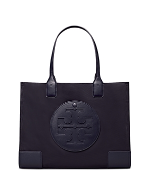 Tory Burch Ella Mini Recycled Nylon Tote Bag In Tory Navy