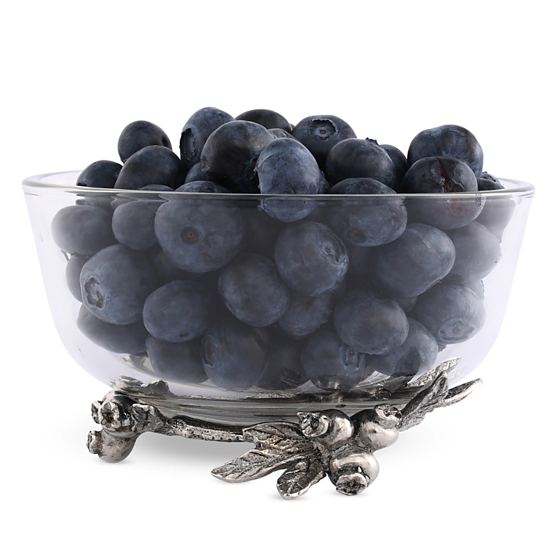 Vagabond House Blueberry Serving Bowl In Pewter