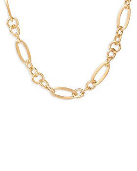 Marco Bicego - 18K Yellow Gold Jaipur Link Polished Mixed Link Statement Necklace. 17.75"