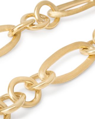 18K Yellow Gold Jaipur Link Polished Mixed Link Statement Necklace, 17.75"