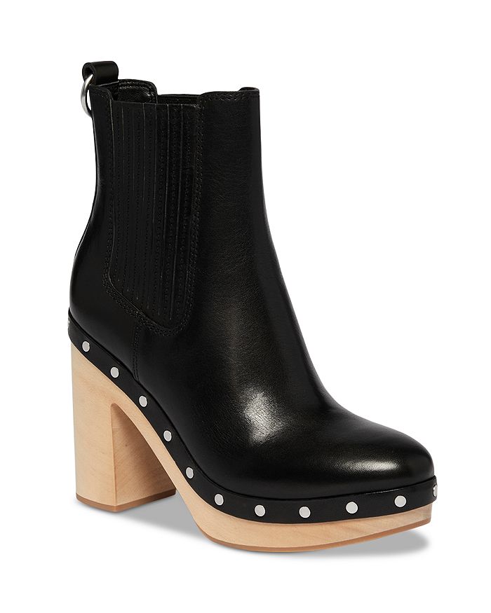 PAIGE Women s Adina High Bock Heel Clog Booties Bloomingdale s