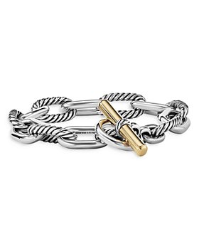 David Yurman - 18K Yellow Gold & Sterling Silver DY Madison® Toggle Chain Link Bracelet