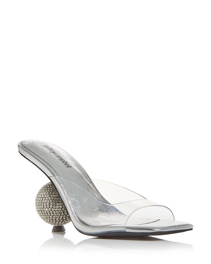 Jeffrey Campbell - Women's So-Fly Embellished Sphere Heel Slide Sandals