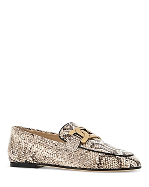 Shop Tod's Women's Kate Almond Toe Loafers In Snake