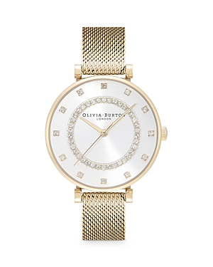 Photos - Wrist Watch Olivia Burton Belgrave Watch, 32mm White/Gold 24000005 