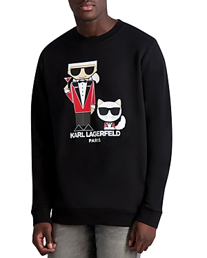 Karl Lagerfeld Paris Logo Graphic Crewneck Sweatshirt