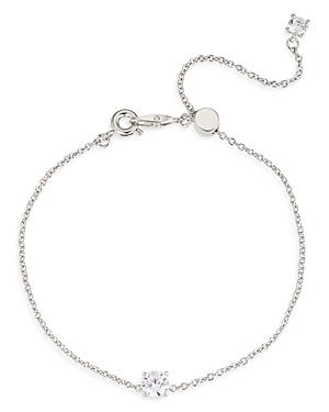 Nadri Modern Love Small Round Cut Solitaire Bracelet In Silver