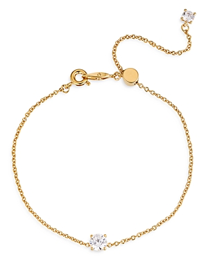 Nadri Modern Love Small Round Cut Solitaire Bracelet In Gold