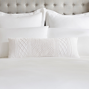Boll & Branch Aran Knit Decorative Pillow, 14 X 34 In White