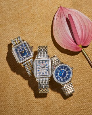 Michelle 18mm diamond sapphire watch-new!! Deco Stainless Diamond Watch MWW06A000775 - MICHELE® main image 3