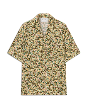 Nanushka Bodil Floral Print Loose Fit Button Down Camp Shirt