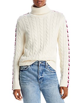 Derek Lam 10 Crosby - Pippa Braided Sleeve Cable Knit Turtleneck Sweater