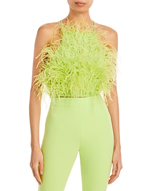 CULT GAIA JOEY FEATHER EMBELLISHED TOP