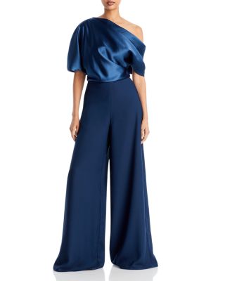 Amsale - Off The Shoulder Wide Leg Jumpsuit