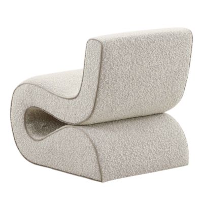 Senna Speckled Boucle Accent Chair in Grey