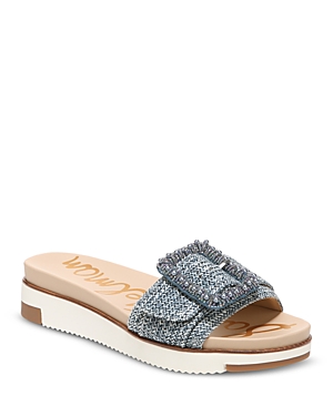 Sam Edelman Ariane Beaded Slip-on Sandal In Washed New Blue