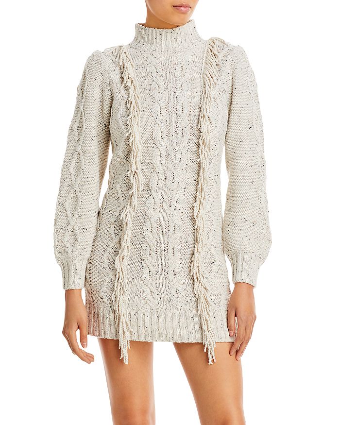 Line & Dot Daria Fringe Trim Sweater Dress | Bloomingdale's