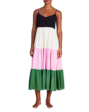 Kate spade new york Color Block Tiered Midi Dress Swim Cover-Up