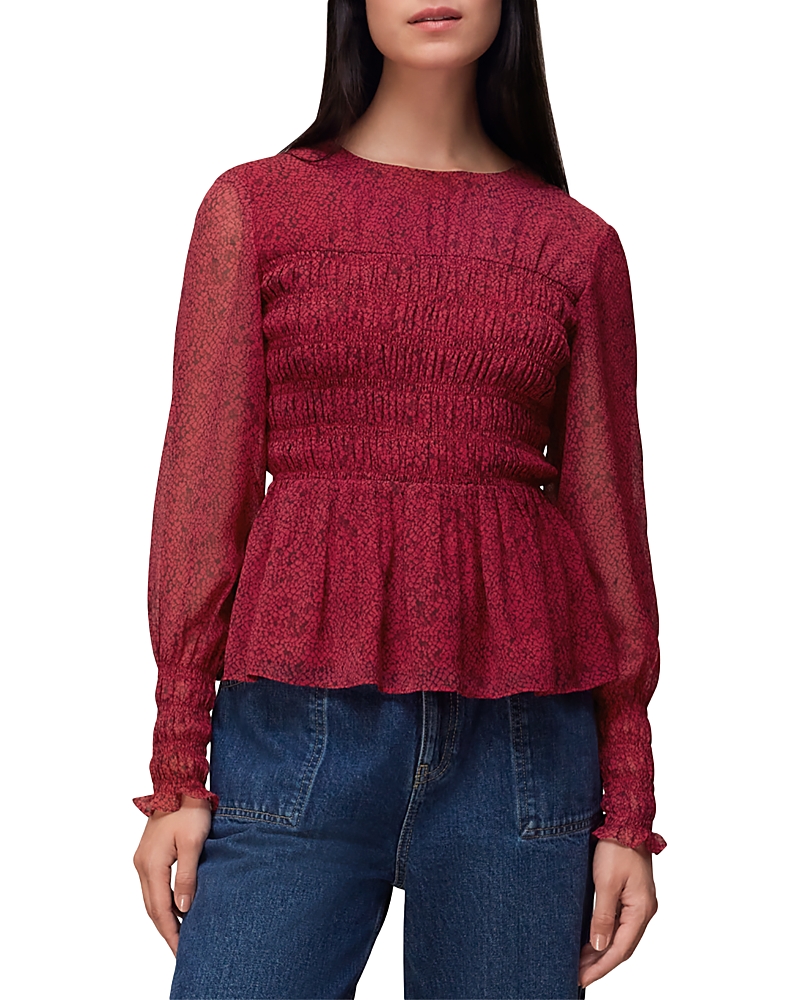 Whistles Jenny Abstract Snake Print Top
