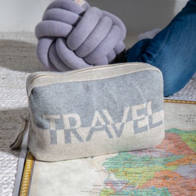 Travel Text Throw Blanket