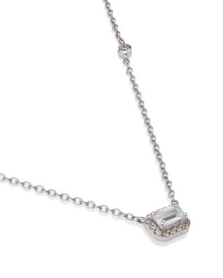 Diamond Mosaic Pendant Necklace in 14K White Gold, 0.50 tcw 