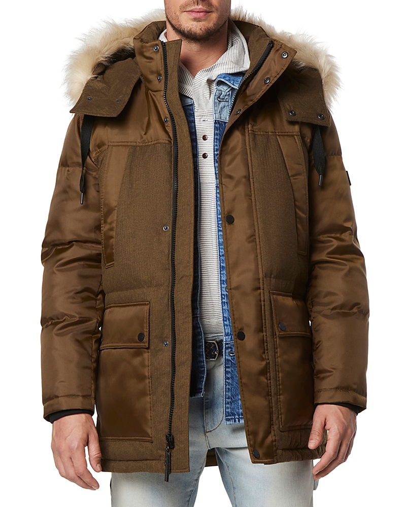 Andrew Marc Tripp Removable Faux Fur Hooded Parka