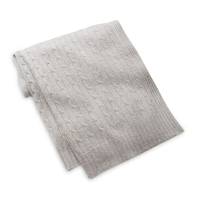 Cable Cashmere Throw Blanket
