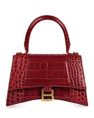 【BALENCIAGA】HOURGLASS SMALL SHOULDER BAG Balenciaga Hourglass Small Handbag Crocodile Embossed | Saks