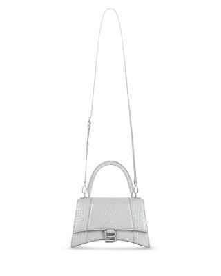 Hourglass Handbag Crocodile Embossed