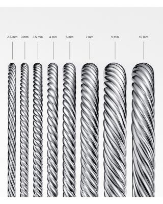 Cable Buckle Bracelet with Diamonds, 3mm