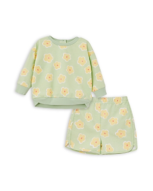 LITTLE ME GIRLS' 2-PC. FLORAL PRINTED TOP & SHORTS SET - BABY